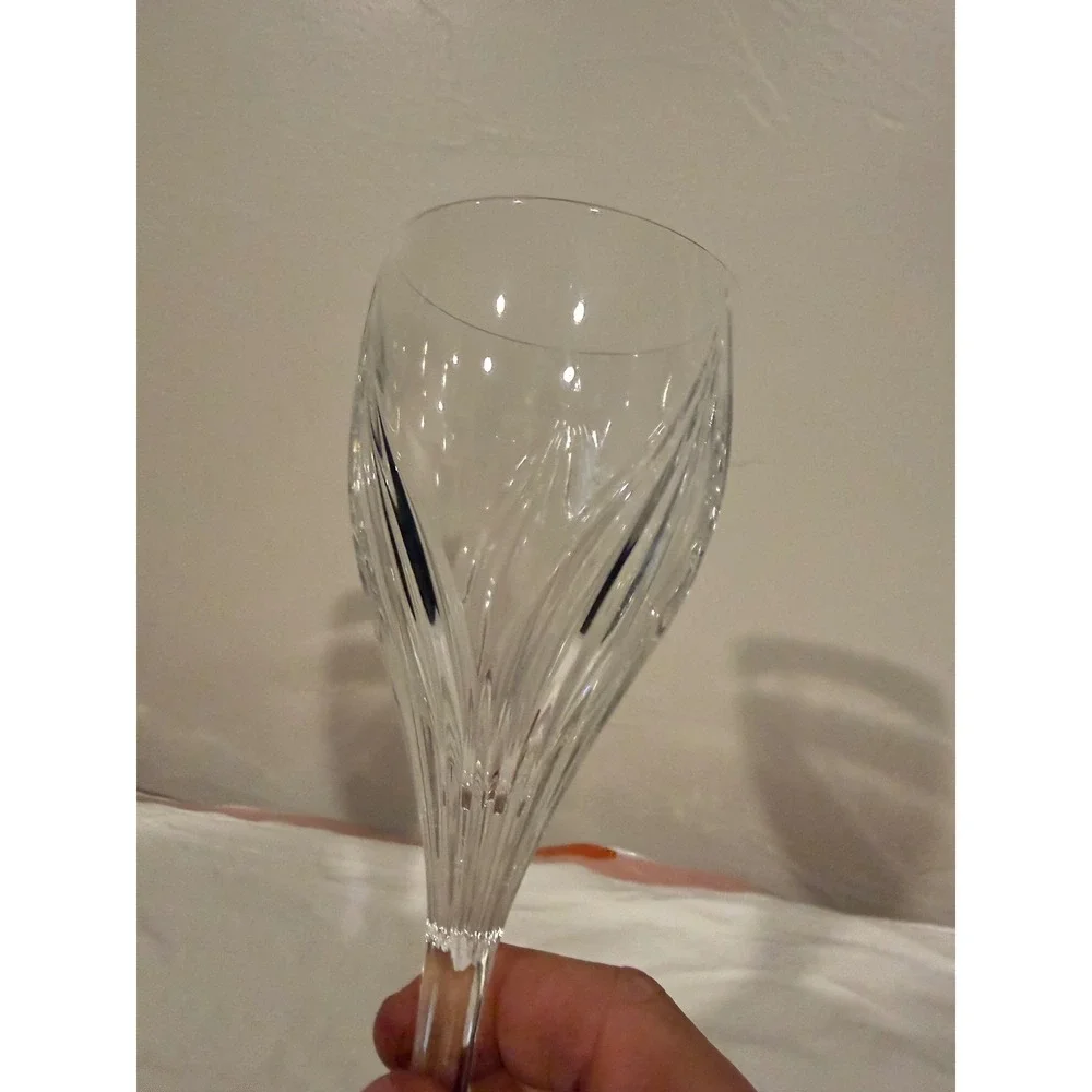 Waterford Elegance Accent Wine Glass Clear Excellent Crystal Pulled Stem 9.5in